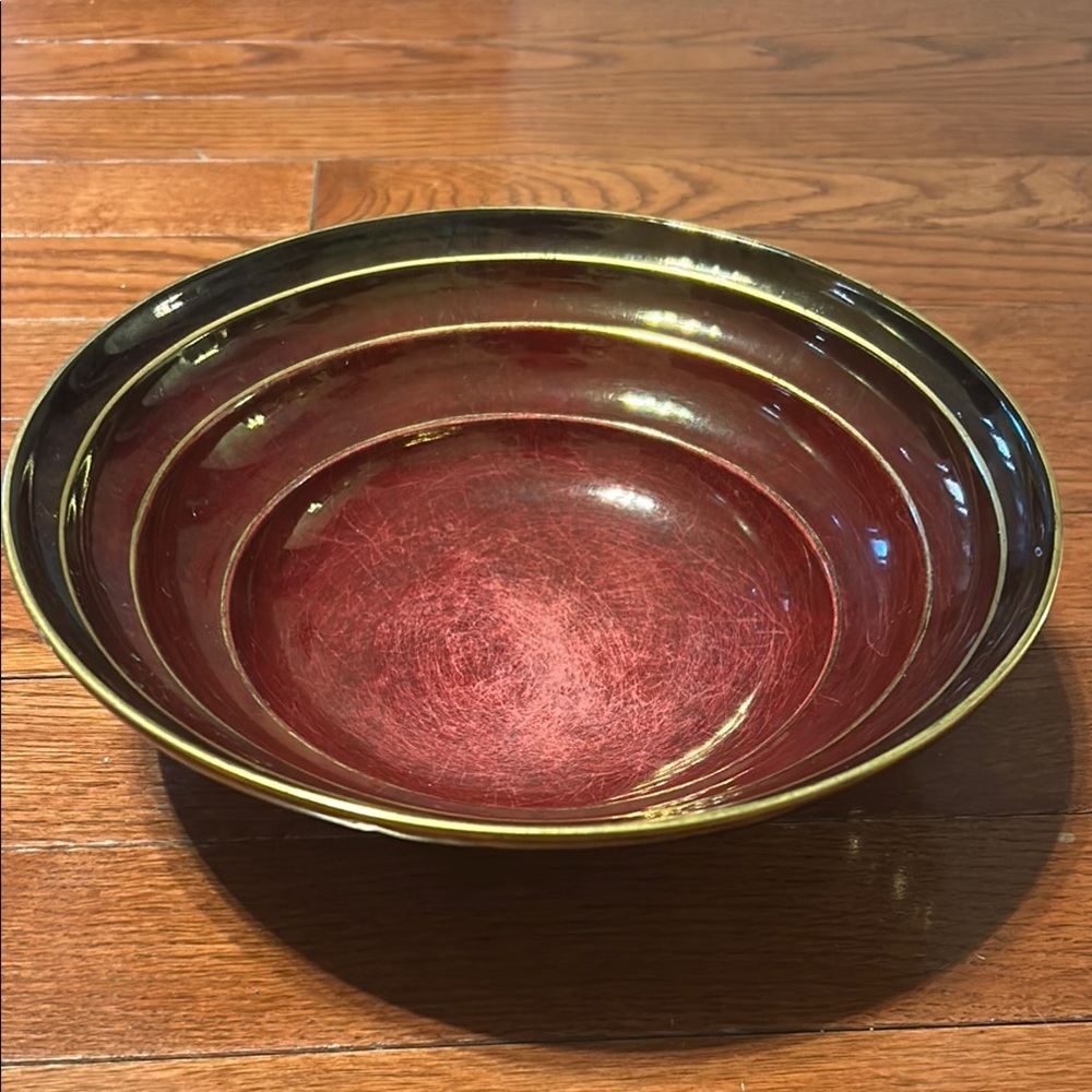 Carlton Ware “Rouge Royal”Elegant Red and Gold Dining Bowl